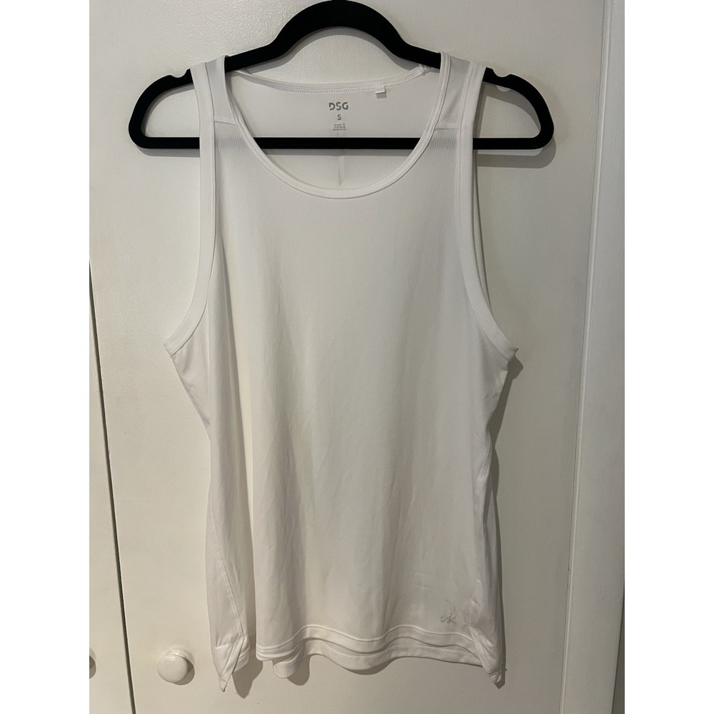 DSG Men's‎ Tank Top Pure White Size Small Running Training Gymwear Activewear